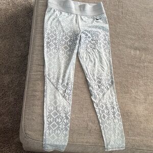 Nike Light Gray Patterned Leggings